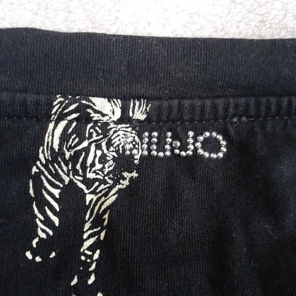 Liu Jo Milano Women's Size Medium Black T-Shirt Walking Tigers Novelty Print - Picture 9 of 11